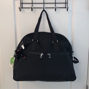 kipling Eugina Black Large Gym Travel Duffle Bag